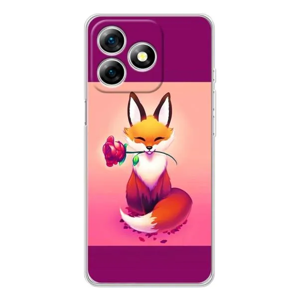 Чехол с принтом «Лисичка с розочкой» для Ulefone Note 18 Pro