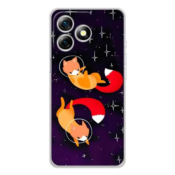 Чехол с принтом «Лисички космонавты» для Ulefone Note 18 Pro