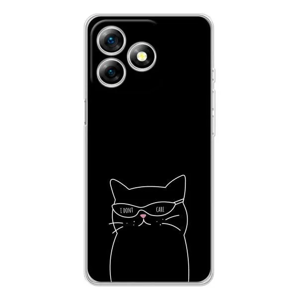 Чехол с принтом «Равнодушный кот» для Ulefone Note 18 Pro