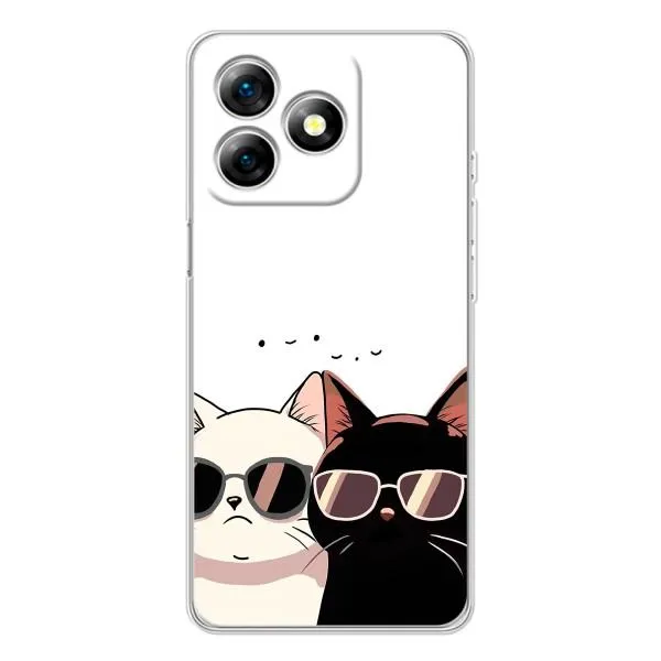 Чехол с принтом «Коты в очках» для Ulefone Note 18 Pro