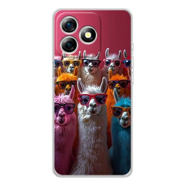 Чехол с принтом «Ламы в очках» для Ulefone Note 18 Pro Чехол с принтом «Ламы в очках» для Ulefone Note 18 Pro