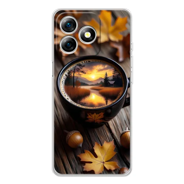 Чохол з принтом «Темна кава» для Ulefone Note 18 Pro