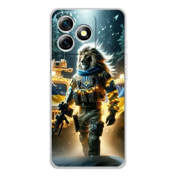 Чехол с принтом «ЛЕВ ЗСУ» для Ulefone Note 18 Pro