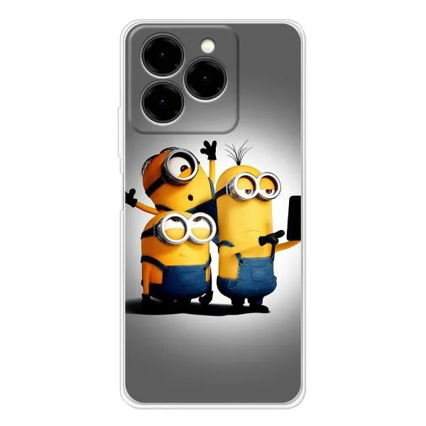 Чехол с принтом «Три миньона» для Ulefone Note 20 Pro