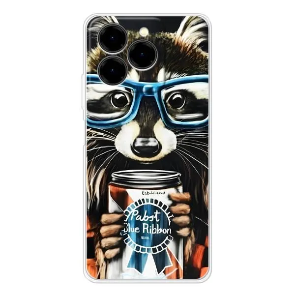 Чехол с принтом «Енот с банкой» для Ulefone Note 20 Pro