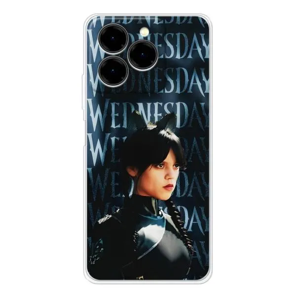 Чехол с принтом «Уэнздей кошка» для Ulefone Note 20 Pro Чехол с принтом «Уэнздей кошка» для Ulefone Note 20 Pro