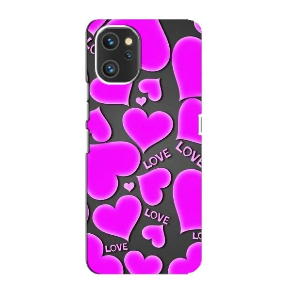 Чехол с принтом «Pink hearts» для UMIDIGI A13