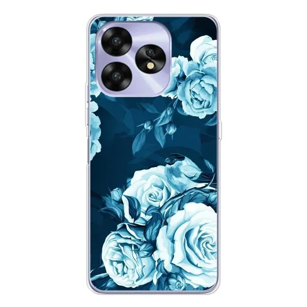 Чехол с принтом «Голубые Бутоны» для UMIDIGI A15 Чехол с принтом «Голубые Бутоны» для UMIDIGI A15