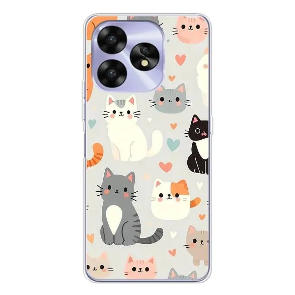 Чехол с принтом «Коллаж котов» для UMIDIGI A15