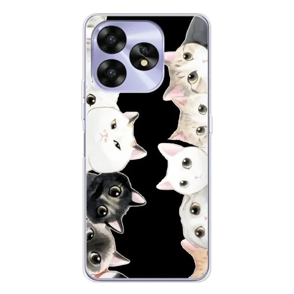 Чехол с принтом «Взгляд котов» для UMIDIGI A15C