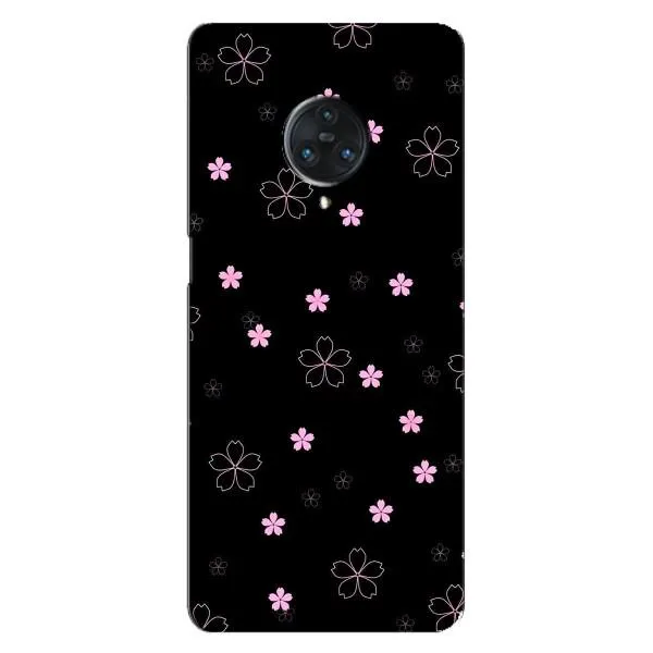 Чехол с принтом «Розовые цветы на черном» для Vivo Nex 3