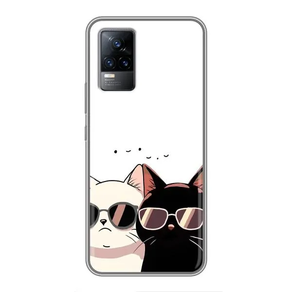 Чехол с принтом «Коты в очках» для Vivo S9