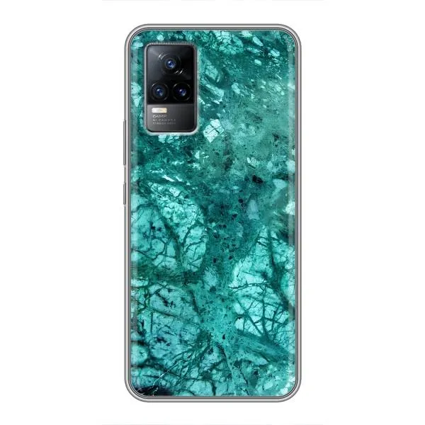 Чехол с принтом «Зеленый мрамор» для Vivo S9