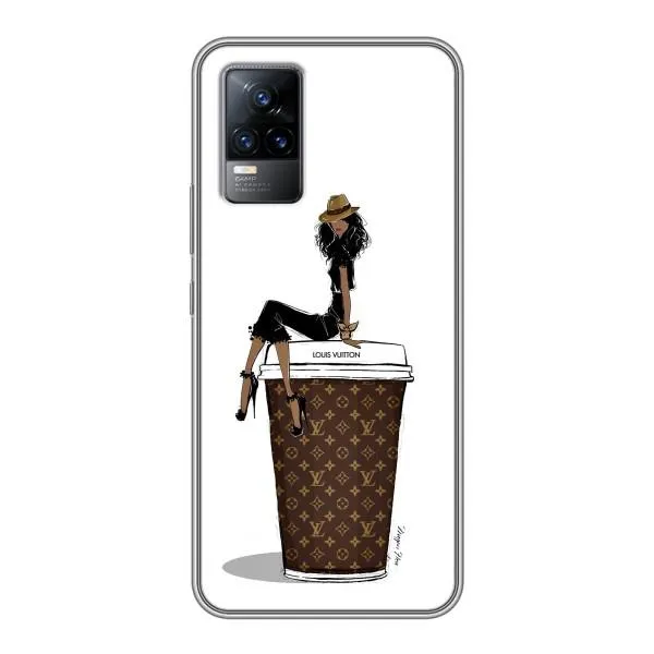 Чехол с принтом «кофе LOUIS VUITTON» для Vivo S9e