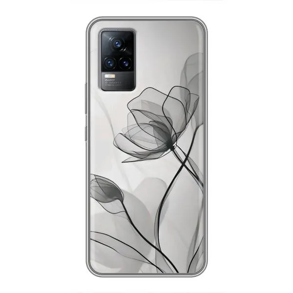 Чохол з принтом «Чорні квіти» для Vivo S9e Чохол з принтом «Чорні квіти» для Vivo S9e