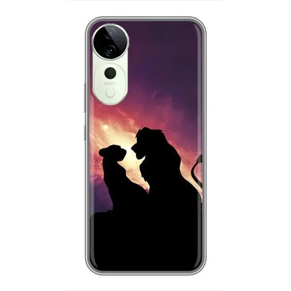 Чехол с принтом «Силуэт Симба и Налу» для Vivo T3 Ultra