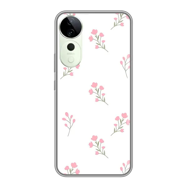 Чехол с принтом «Розовые цветы» для ViVO T5e
