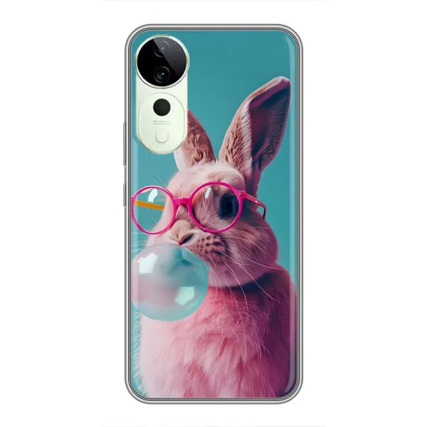 Чехол с принтом «Кролик в очках» для ViVO T5e