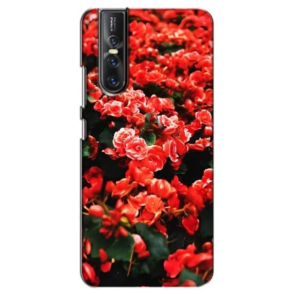 Чехол с принтом «Цветы красные» для Vivo V15 Pro
