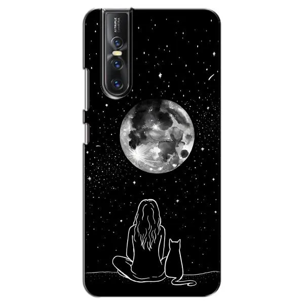 Чехол с принтом «Девушка с котом» для Vivo V15 Pro