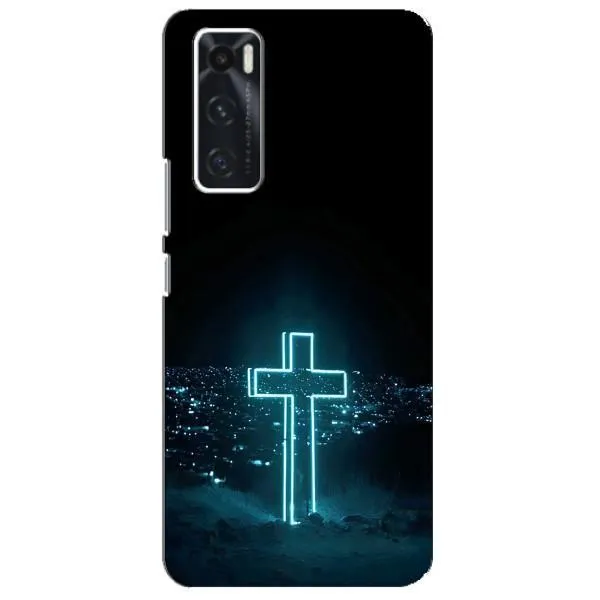 Чехол с принтом «Крест и город» для Vivo V20 se Чехол с принтом «Крест и город» для Vivo V20 se