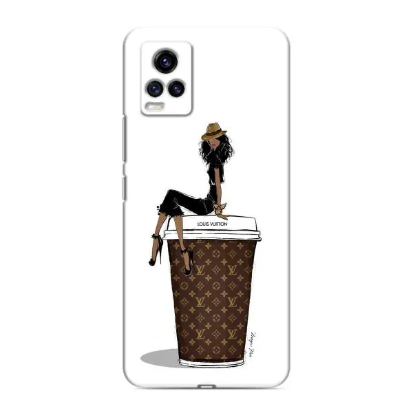 Чехол с принтом «кофе LOUIS VUITTON» для Vivo V20