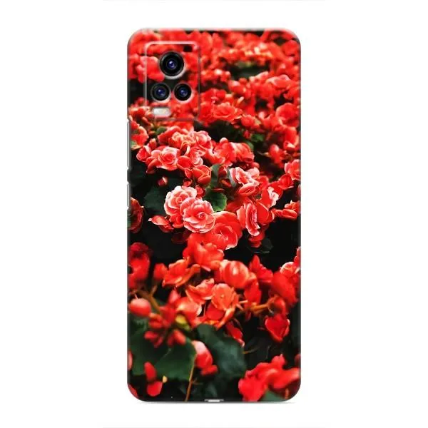Чехол с принтом «Цветы красные» для Vivo V20 Чехол с принтом «Цветы красные» для Vivo V20