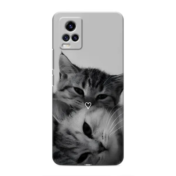 Чехол с принтом «Пара котов» для Vivo V20