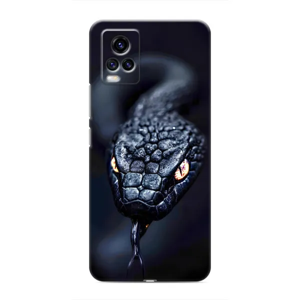 Чехол с принтом «Черная змея» для Vivo V20