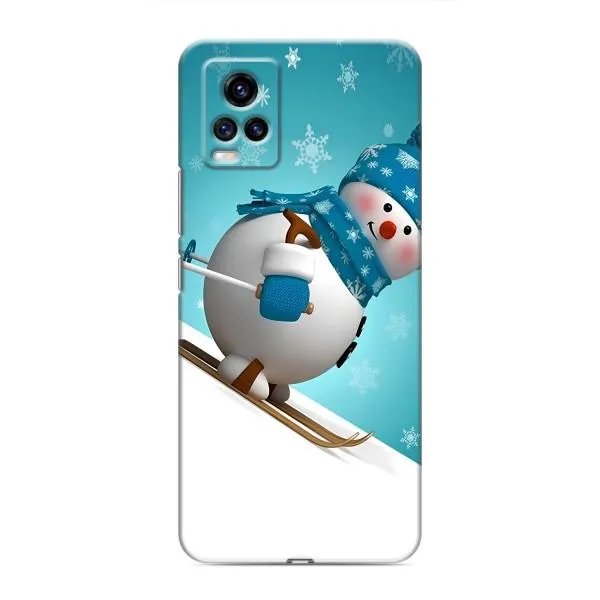 Чехол с принтом «Снеговик на лыжах» для Vivo V20