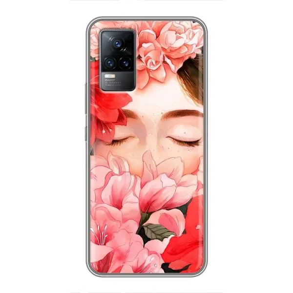 Чехол с принтом «Глаза в цветах» для Vivo V21 Чехол с принтом «Глаза в цветах» для Vivo V21