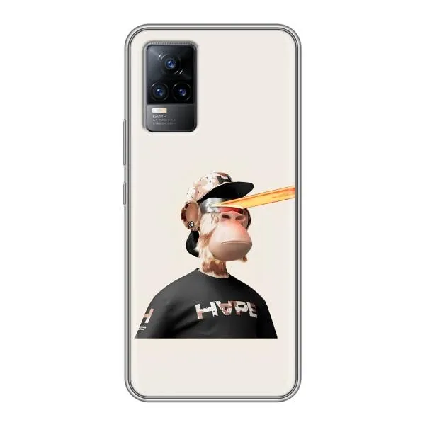 Чехол с принтом «обезьяна NFT в очках» для Vivo V21
