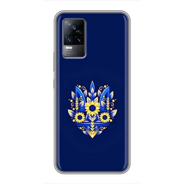 Чехол с принтом «Цветочный Герб» для Vivo V21