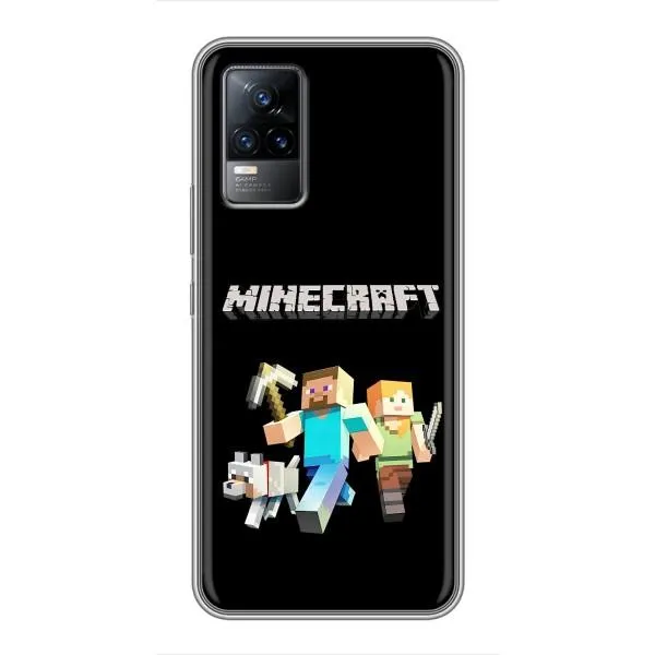 Чехол с принтом «герои Minecraft» для Vivo V21