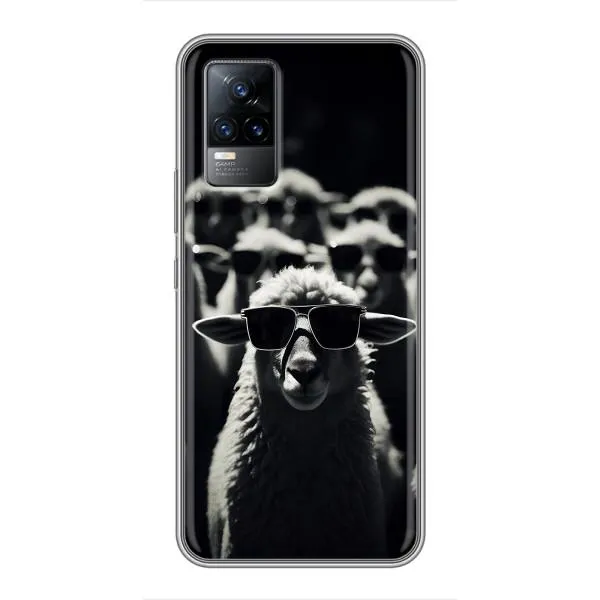 Чехол с принтом «Овечка в очках» для Vivo V21 Чехол с принтом «Овечка в очках» для Vivo V21