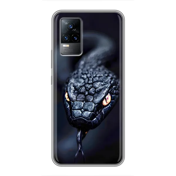 Чехол с принтом «Черная змея» для Vivo V21