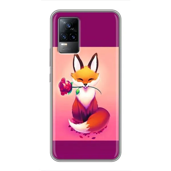 Чехол с принтом «Лисичка с розочкой» для Vivo V21E Чехол с принтом «Лисичка с розочкой» для Vivo V21E