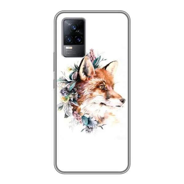 Чехол с принтом «Лисичка в цветочках» для Vivo V21E Чехол с принтом «Лисичка в цветочках» для Vivo V21E