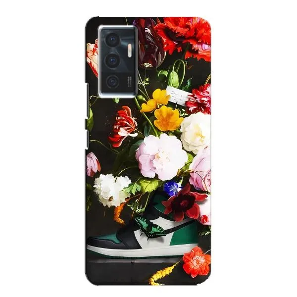 Чехол с принтом «Nike цветы» для Vivo V23e