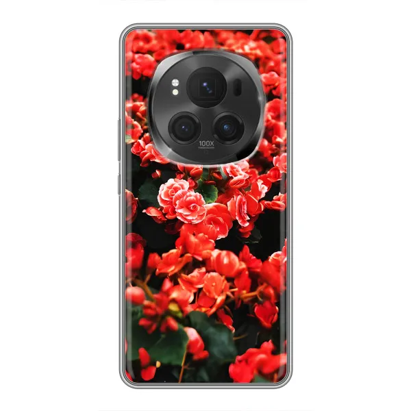 Чехол с принтом «Цветы красные» для Vivo X200 PRO