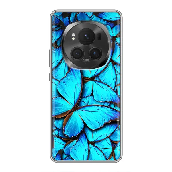 Чехол с принтом «Синие бабочки» для Vivo X200 PRO