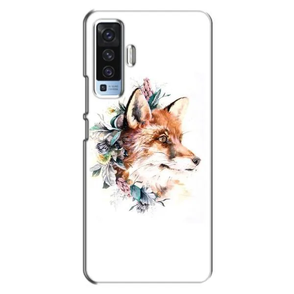Чехол с принтом «Лисичка в цветочках» для Vivo X50