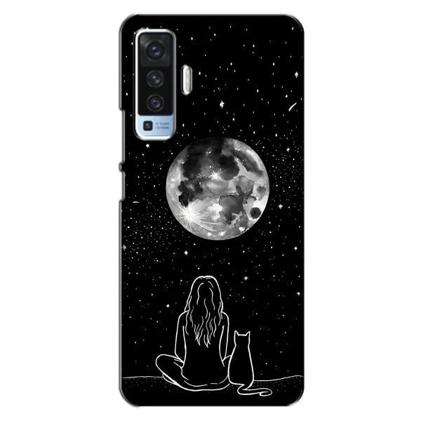 Чехол с принтом «Девушка с котом» для Vivo X50 Чехол с принтом «Девушка с котом» для Vivo X50