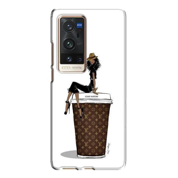 Чохол з принтом «кава LOUIS VUITTON» для Vivo X60 Pro Plus