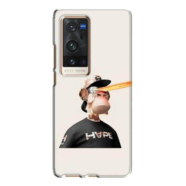 Чехол с принтом «обезьяна NFT в очках» для Vivo X60 Pro Plus