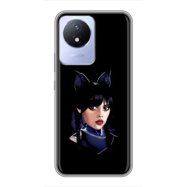 Чехол с принтом «серьезная Уэнздей» для Vivo Y02