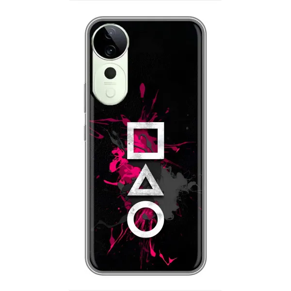 Чехол с принтом «Символы Игра кальмара» для Vivo Y04s