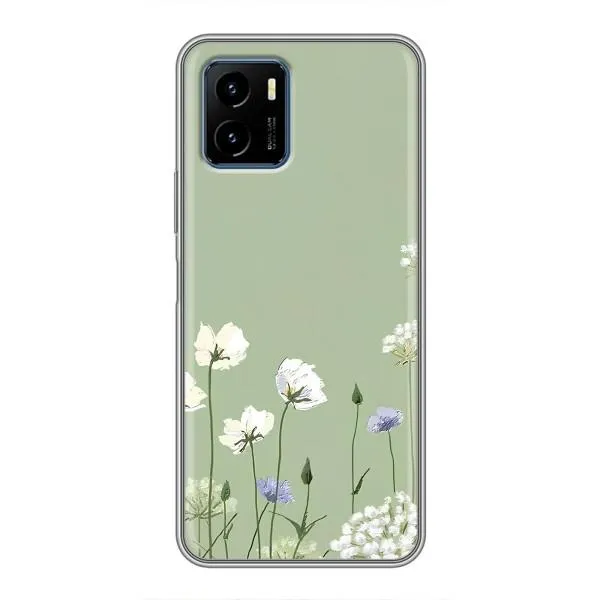 Чехол с принтом «Цветы на зеленом» для Vivo Y15s