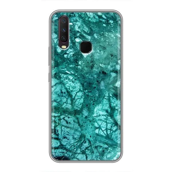 Чехол с принтом «Зеленый мрамор» для Vivo Y17