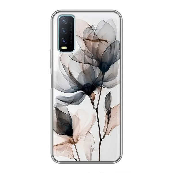 Чехол с принтом «Цветы на белом» для Vivo Y20
